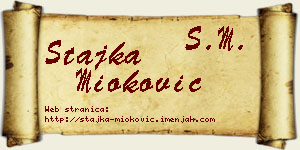 Stajka Mioković vizit kartica